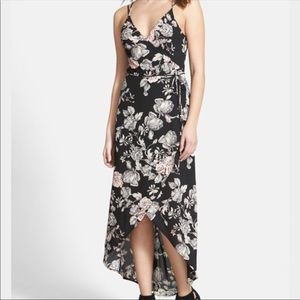 Astr Floral Wrap Dress